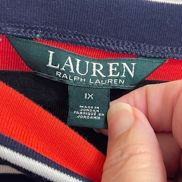Lauren Ralph Lauren Striped Bell-Cuff Top,Red, White, Blue, Size Women’s 1X - Picture 8 of 12